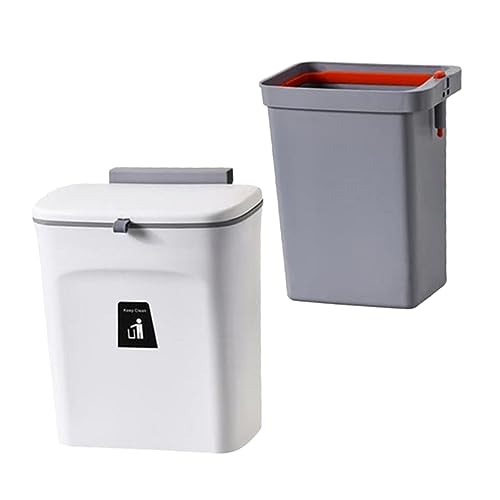 HYTROVE Hängender Mülleimer mit Deckel Wandmontierter Abfallbehälter aus Kunststoff für Küchenabfälle Weiß mit Praktischem Inneneimer Platzsparendes Design für Zuhause HYTROVE Hängender Mülleimer mit Deckel Wandmontierter Abfallbehälter aus Kunststoff für Küchenabfälle Weiß mit Praktischem Inneneimer Platzsparendes Design für Zuhause von HYTROVE