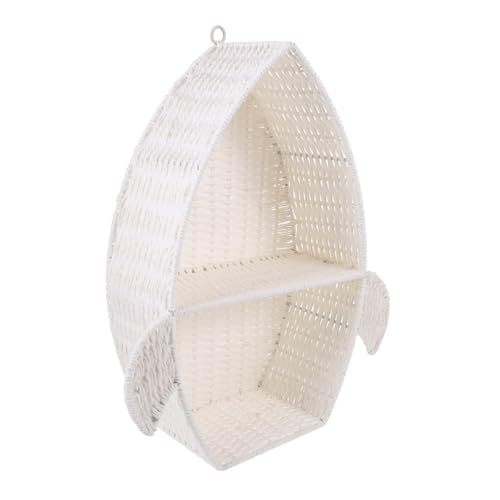 HYTROVE Wandregal Aus Papier Geflochtener Aufbewahrungskorb Hängendes Regal Zur Wandmontage Für Pflanzen Und Dekoration Vielseitig Einsetzbar von HYTROVE
