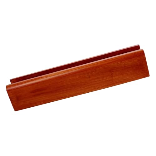 HYTROVE Holz Bodenspiegelständer Rutschfester Spiegelhalter Holz Vielseitiger Display Ständer für Wohnzimmer und Design Walnussfarbe von HYTROVE