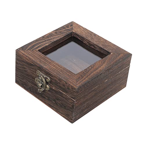 HYTROVE Insekten Vitrine aus Holz Shadowbox für Schmetterlingsproben Schutzbox mit Deckel Multifunktionale Sammlungsbox für Schmuck und Münzen Kompakte Ausstellungsbox von HYTROVE