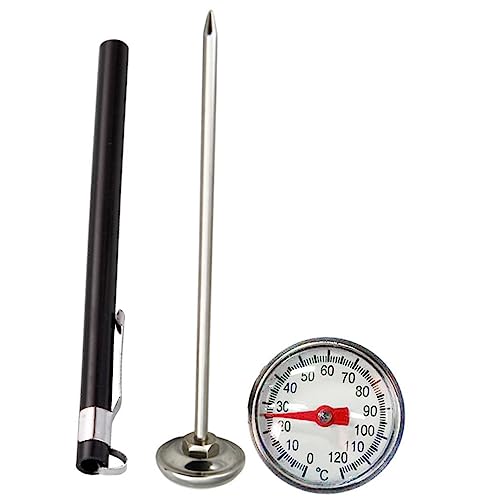 HYTROVE Küchen Thermometer für Lebensmittel Mini Thermometer für Milch und Kaffee Batteriefrei Präzise Messungen für Zuhause und Gastronomie Silber Schwarz HYTROVE Küchen Thermometer für Lebensmittel Mini Thermometer für Milch und Kaffee Batteriefrei Präzise Messungen für Zuhause und Gastronomie Silber Schwarz von HYTROVE