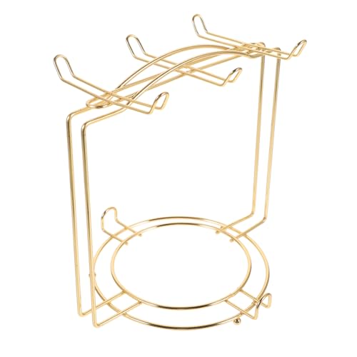 HYTROVE Küchenorganizer aus für Tellerhalter Platzsparender Mug Holder für Schrank Tisch und Büro Goldene Ausführung für Verschiedene Einsatzorte von HYTROVE