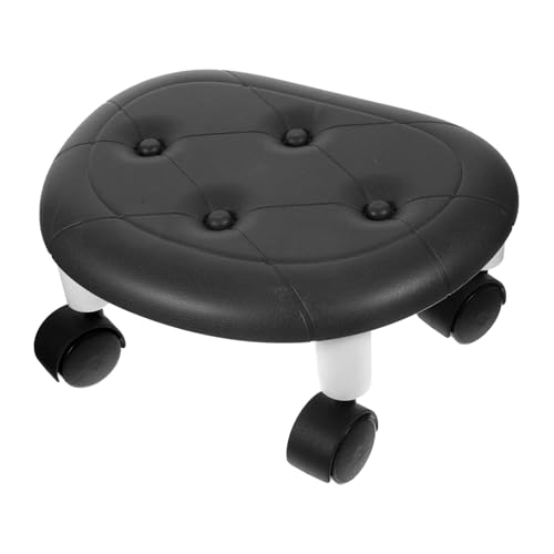 HYTROVE Multifunktionaler Mini hocker mit Drehfunktion und Leisen Universalrollen Kleiner Robuster Kunststoff sitzhocker für Erwachsene Niedriger Mobiler Fußhocker für Küche Büro Garten von HYTROVE