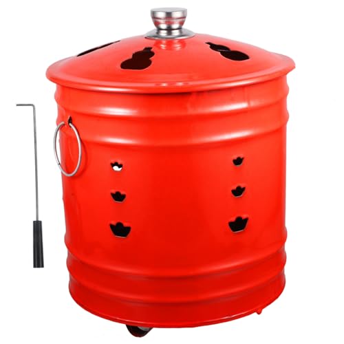 HYTROVE Robuster Verbrennungsbehälter Roter für Hausgebrauch für Gartenabfälle und Effizientes Verbrennen HYTROVE Robuster Verbrennungsbehälter Roter für Hausgebrauch für Gartenabfälle und Effizientes Verbrennen von HYTROVE