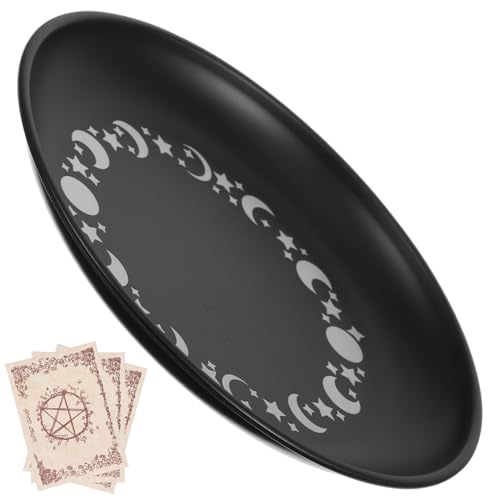HYTROVE Tarot Zeremonienablage Rundes Kerzenhalter Tablett aus für Altar Hochzeiten und Dekoration Vielseitig Einsetzbar als Kerzenständer oder Aufbewahrung von HYTROVE