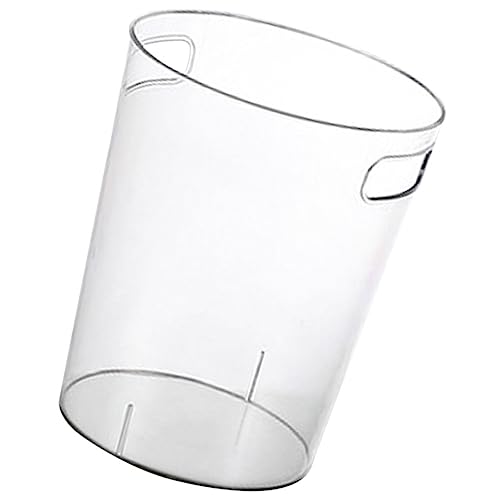 HYTROVE Abfalleimer mit Griffdesign Transparenter Kunststoff Kleiner Mülleimer für Zuhause für Schlafzimmer Büro und Küche Schlagfest und Langlebig von HYTROVE