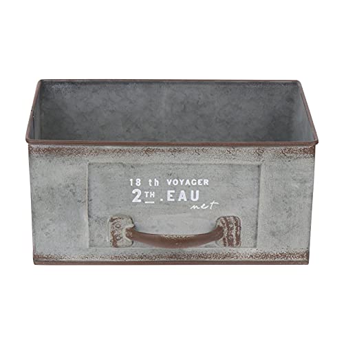 HYTROVE Vintage Pflanzentopf Retro Blumentopf mit Rutschfester Unterseite für Balkon und Wohndekor Langlebiger Aufbewahrungstopf in Grau 1Stück von HYTROVE