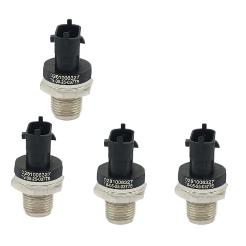 Fuel Pressure Auf Lager 1/4 Stück 0281006327 Kraftstoffverteilerrohr-Drucksensor 0281006112 028102850 0281002937 / passend for Cumminss/passend for Dodgee/passend for R-AM 2500 3500(4Pcs with Box) von HYUDXH