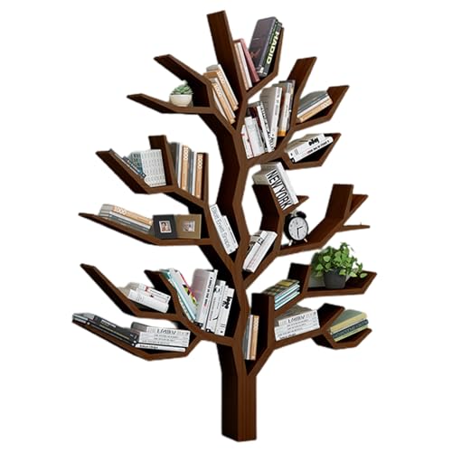HYUFEIAO Bücherregal aus Massivholz, schwebendes Bücherregal für CDs/Filme/Bücher für kleine Räume, Bücheraufbewahrungs-Organizer für Schlafzimmer und Wohnzimmer (Farbe: B, Größe: L 155,4 x von HYUFEIAO