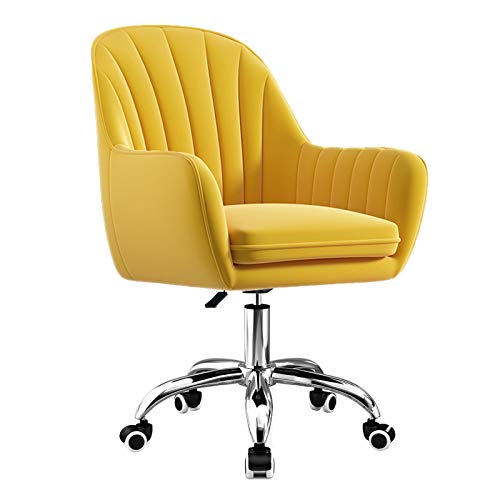 HYUFEIAO Ergonomischer Bürostuhl aus grauem Samt mit verstellbarer Höhe und weich gepolstertem Sitz von HYUFEIAO