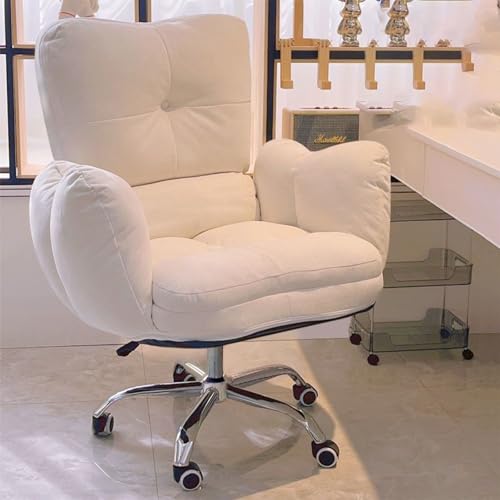 HYUFEIAO Lazy Sofa Gaming Stuhl Arbeitsstuhl Ergonomische Bürostühle Liegestuhl mit weichem technischem Stoff für Schlafzimmer, Computerstuhl Rückenlehne Neigbarer Schreibtischsitz für Wohnzimmer von HYUFEIAO