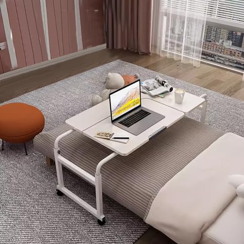 HYUFEIAO Overbed Desk,Overbed Table, Over The Bed Desk, Over Bed Table with Wheels Adjustable Height, Rolling Desk for Bed 8-Level Adjustable, Tiltable Tabletop, Mobile Hospital Table Over von HYUFEIAO