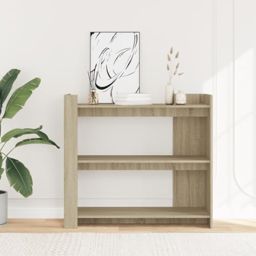 HYUFEIAO Schmaler Konsolentisch Bücherregal, 3 Etagen Flurtisch 100cm lang, schmaler Sofa/hinter Couchtisch für Eingang, kleine Räume, Braun HYUFEIAO Schmaler Konsolentisch Bücherregal, 3 Etagen Flurtisch 100cm lang, schmaler Sofa/hinter Couchtisch für Eingang, kleine Räume, Braun von HYUFEIAO