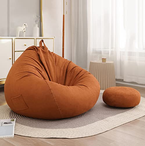 HYUFEIAO Sitzsackbezug, Kuscheltier-Aufbewahrung, waschbar, ultraweicher Cord, robuster Reißverschluss, Bequeme Bodenliege, braun HYUFEIAO Sitzsackbezug, Kuscheltier-Aufbewahrung, waschbar, ultraweicher Cord, robuster Reißverschluss, Bequeme Bodenliege, braun von HYUFEIAO