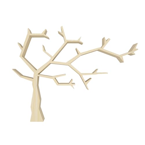 HYUFEIAO Wand-Bücherregal, schwebendes vertikales Bücherregal für CDs/Filme/Bücher, offener Buchaufbewahrungs-Organizer für Schlafzimmer, Wohnzimmerdekoration (Farbe: Holz a, Größe: 300 x 20 x 250 cm) von HYUFEIAO