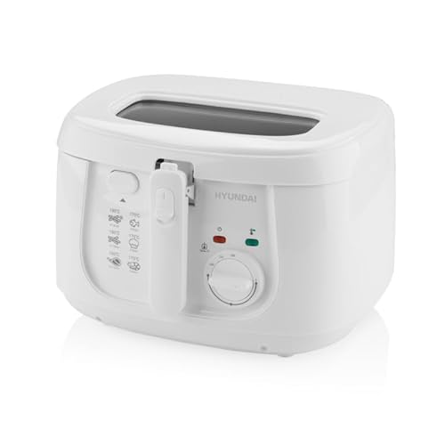 HYUNDAI ELECTRONICS Fritteuse DF165 I 1800 W I Fassungsvermögen 2,5 l I Temperaturregelung: 150 bis 190 °C I Antihaftbeschichtung I wärmeisolierter Gehäuse von HYUNDAI ELECTRONICS