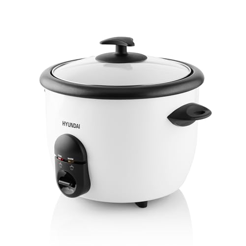 HYUNDAI ELECTRONICS Reiskocher RC150 I 1,5 l für 1200 g Reis I 460 W I Reiswärmer I Warmhaltfunktion I Antihaftbeschichteter Gartopf I Reislöffel & Messbecher von HYUNDAI ELECTRONICS