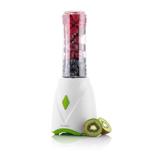 HYUNDAI ELECTRONICS Standmixer PB900 I Smoothie-Mixer I 300W I BPA-freier Behälter aus Tritan (600 ml) I Edelstahlmesser I Bis zu 20.000 Umdrehungen pro Minute von HYUNDAI ELECTRONICS