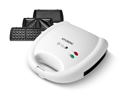 Hyundai Sandwichmaker 3 in 1 I HYUSM627 I Antihaftbeschichtung für leichte Reinigung ohne Anbrennen I 700 Watt I Waffeleisen, Grill und Sandwich Hyundai Sandwichmaker 3 in 1 I HYUSM627 I Antihaftbeschichtung für leichte Reinigung ohne Anbrennen I 700 Watt I Waffeleisen, Grill und Sandwich von HYUNDAI ELECTRONICS