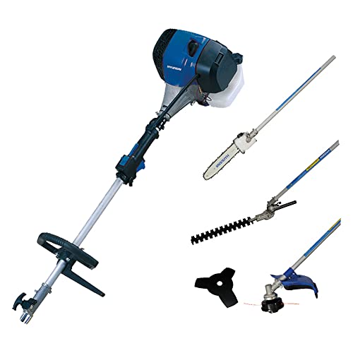 Hyundai 4in1 1,7 PS 42,7 cc Motorsense - Rasentrimmer, Strauchschneider, Heckenschere - Blau, Benzinbetrieben Hyundai 4in1 1,7 PS 42,7 cc Motorsense - Rasentrimmer, Strauchschneider, Heckenschere - Blau, Benzinbetrieben von HYUNDAI
