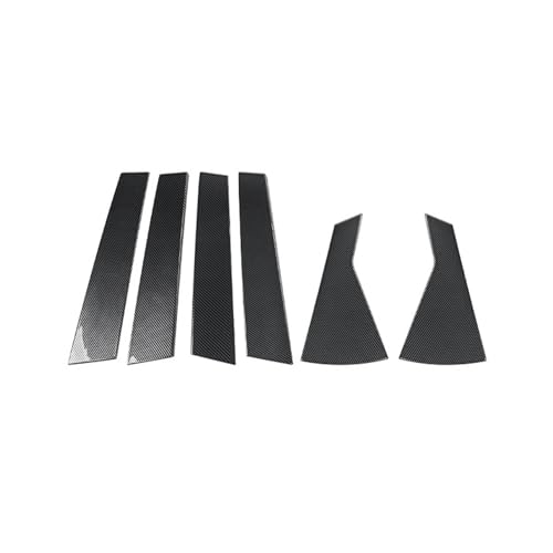 HYUOIND 6PCS Auto Außen ABS Auto Fenster Spalte ABC Säule Post Trim Molding Abdeckung Kompatibel Mit Kia EV6 2022 2023 Dekoration Zubehör(Carbon Fiber) von HYUOIND