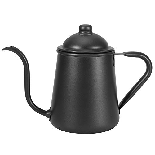 Edelstahl-Kaffeetropfkanne zum Ausgießen, 900 ml, schmaler langer Wasserkocher, Premium-Kessel zum Übergießen von Tee und Kaffee, Camping-Kaffeekanne für Reisen von HYWHUYANG