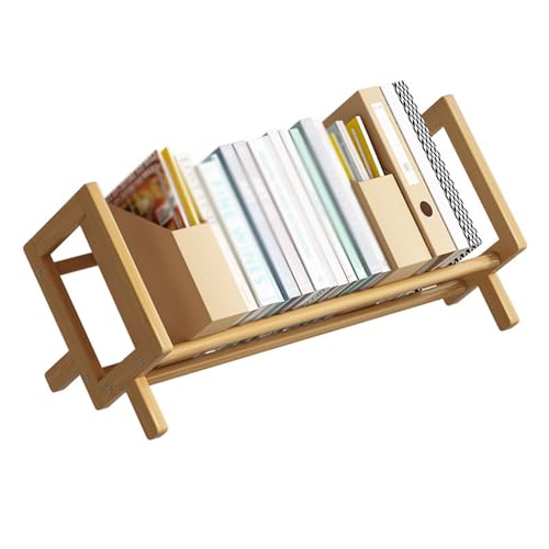 Praktischer Schreibtisch-Bücherregal-Organizer aus Holz mit Neigungswinkel-Design, Schreibtischregal für die Oberseite des Schreibtischs, zur Präsentation von CDs, Zeitschriften, Büchern, Bücherrega von HYXXRHSA