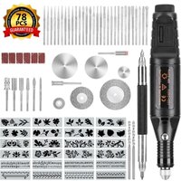 78-teiliges Gravurwerkzeug-Set, elektrischer Metallgravierstift, elektrische Holzgravur mit Anreißer, 52 Bits und 24 Schablonen, DIY-Gravierwerkzeug von HYY AR