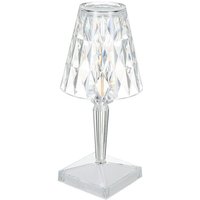 Tischlampe aus Acryl mit Diamanten und Touch-Steuerung, 3 Lichtfarben, einstellbare Helligkeit, Kristall-Nachttischlampe, wiederaufladbar über USB von HYY AR