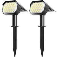 Wasserdichter Solarstrahler für den Außenbereich – 2er-Set, Lampe für Garten, Einfahrt, Garage, Terrasse, Hof, leistungsstarker Solar-Bodenprojektor von HYY AR