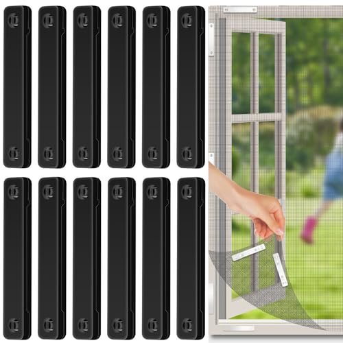 Magnete Für Fliegengitter, 12 Stück Set Fliegengitter Fenster Magnet Clips,Magnetbefestigung Für Fliegengitter, Fliegengitter Fenster Magnet Für Insektenschutz, Netzvorhänge von HYZDD