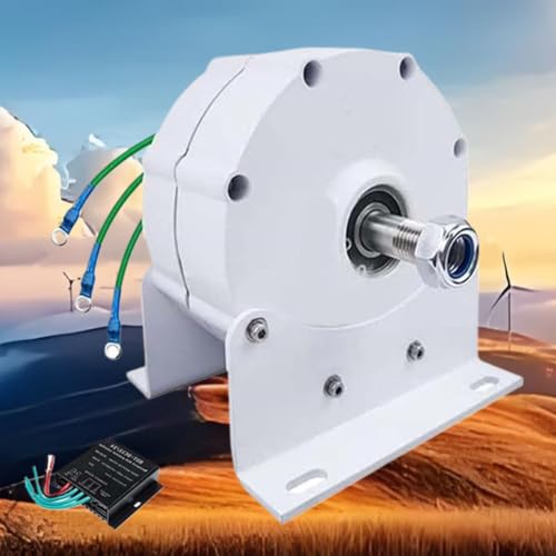 HYZHANHONG 12V, 10000W Kleiner Permanentmagnet-Generator Wechselstromgenerator mit niedriger Drehzahl 600R / min für DIY Ihre eigene horizontale Windkraftanlage (weiß) von HYZHANHONG