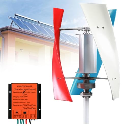 HYZHANHONG 12V, 1000W Multifunktionale Magnetschwebeturbine 12V 24V 48V Windturbinengenerator Mit Vertikaler Achse Und MPPT-Controller Für Die Straßenbeleuchtung Zu Hause (1000W, 220V) von HYZHANHONG