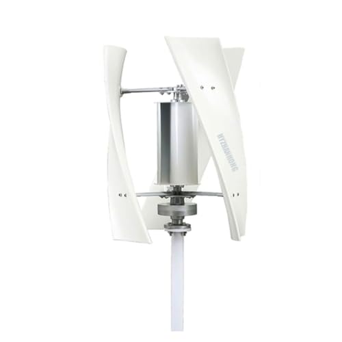 HYZHANHONG 12v, 12000W geräuscharmer 3-Blatt-Magnetschwebe-Windgenerator, 12V-220Vvertikale Windkraftanlage Haushaltmit Controller (weiß) von HYZHANHONG