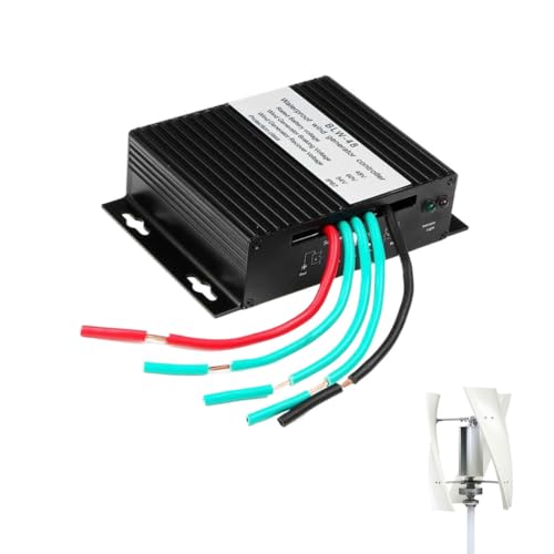 HYZHANHONG 24v, 12000W Wind Solar Hybrid Controller, 12V 24V 48V 220V Windturbinengenerator Controller Batterieladeregler für Windkraftanlage Generator Batterieladegerät (Schwarz) von HYZHANHONG