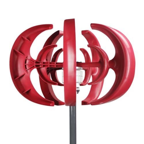 HYZHANHONG Rot,48V, 3000W 5-Blatt Effizientes Windturbinen-Generator-Kit mit vertikaler Achse, 12V-220V Windmühlengenerator, Windenergiewandler für Zuhause oder Camping Rot HYZHANHONG Rot,48V, 3000W 5-Blatt Effizientes Windturbinen-Generator-Kit mit vertikaler Achse, 12V-220V Windmühlengenerator, Windenergiewandler für Zuhause oder Camping Rot von HYZHANHONG