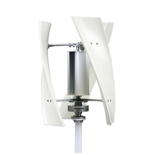 HYZHANHONG Weiß,24V, 9000W 12V 24V 48V 220V Vertikaler Windturbinengenerator, 3-Blatt-Windgenerator mit Controller, Magnetschwebeachse für Pavillons Hütten oder Mobile Häuser (weiß) von HYZHANHONG