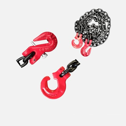Forstkette Rückekette 6mm 2000kg Forsthaken Chokerkette GK8 Nutzlänge: 2m von HZ Heben-Zurren