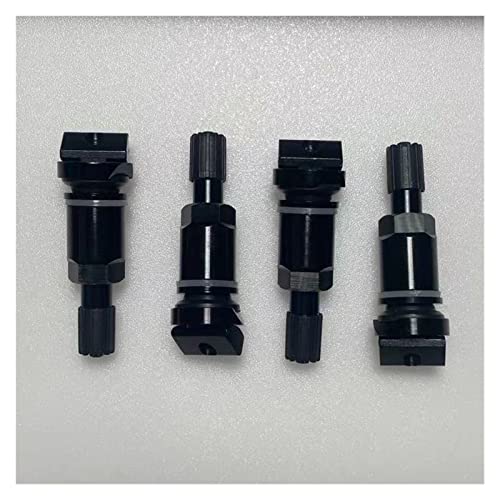 TPMS-43H TPMS Ventil Reifendrucksensor Ventile Metall Schwarze Räder Kompatibel mit Mercedes Audi Jaguar Land Rover Volkswagen Volvo (Color : Black) von HZADY