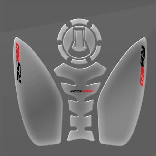 HZBHD Aufkleber Kraftstofftankpolster Motorrad-Tankpad-Aufkleber Für Aprilia RS660 RS 660 2023-2020 2022 2021 Rutschfester Seitlicher Tankaufkleber(X1) von HZBHD