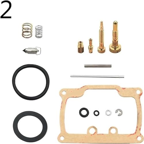 HZBHD Reparatursatz Motorrad-Vergaser-Reparatursatz Für Suzuki TS125 TS125N TC125 TS100 (1972–1977). Vergaser-Reparatur- Und Dichtungssatz. Ersatzvergaser(2 Sätze) von HZBHD