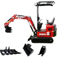 Minibagger HZC Power DKB991, Diesel, 940 Kg, neues Design und seitliche Joystick-Steuerung von HZC power