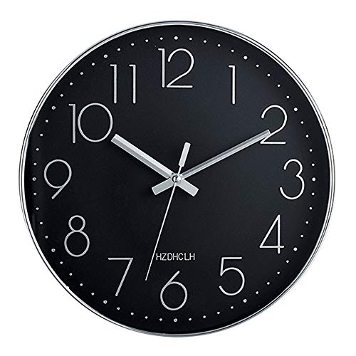 HZDHCLH 30cm geräuschlosem funkuhr wanduhr, digital Gross,für Wohnzimmer, Küche von HZDHCLH