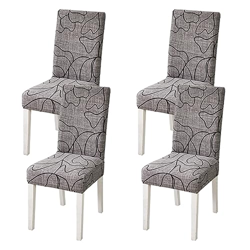 HZDHCLH Stuhlhussen 4er Set Stuhlbezüge Stretch abnehmbar, waschbar, Esszimmerstuhl-Schutzsitz für Hotel Restaurant Küche Hochzeitsfeier（Gehegter Wunsch/4 Stück） von HZDHCLH