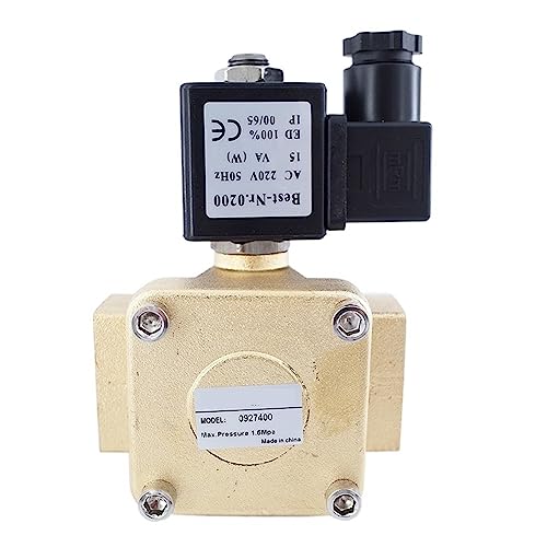 0927300 0927400 1,6 Mpa Normal Geschlossen 2 Weg Membran Messing Elektrische 3/4 1 Zoll Wasser Magnetventil 1Pcs(Ac380v-nbr Seal,0.75 Inch) von HZDXWXOJ