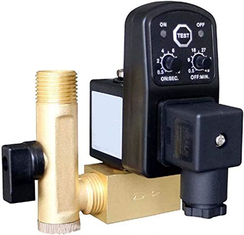 1/2 Zoll DN15 Automatische elektronische Entwässerungsmagnetventile 24 V 110 V 220 V 380 V Split-Typ Elektronischer zeitgesteuerter Luftdruckgastank Opt-A Nützlich(Schwarz,Switch) von HZDXWXOJ