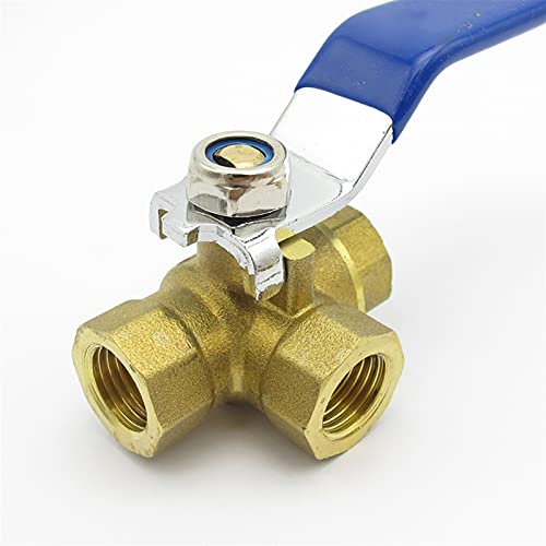 1/4 3/8 1/2 3/4 1 Zoll Innengewinde Vollanschluss T-Anschluss Dreiwege-Messing-Kugelhahn-Anschlussadapter for Wasser, Öl, Luft, Gas(0.75 Inch) von HZDXWXOJ
