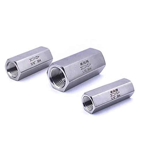 1/8 1/4 3/8 1/2 3/4 BSPP Weiblich Volle Anschlüsse Einweg-Luftrückschlagventil 304 Edelstahl Wasser Flüssigkeitskompressor Einweg(2pcs,0.5 Inch) von HZDXWXOJ