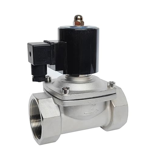 2" Normalerweise geschlossenes Magnetventil 24V 12V 220V 110V IP65 Wasserdichtes Magnetventil aus Edelstahl(BSP-12VDC-VITON-SEAL) von HZDXWXOJ