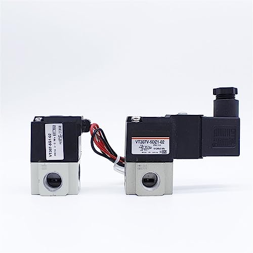 3-Wege-pneumatisches Hochfrequenz-Magnetventil, 1/8 1/4 Gewinde, 12 V, 24 V, 220 V, VT307/VT307V, Tülle/DIN-Terminal, Vakuumventil, 1 Stück(VT307V-3D1-01) von HZDXWXOJ